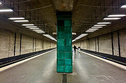 U-Bahnhof Goetheplatz ohne Wand- und Deckenverkleidungen