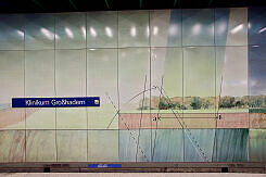 Hintergleiswand im U-Bahnhof Klinikum Großhadern