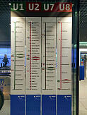 Linienlaufschilder im U-Bahnhof Hauptbahnhof