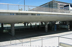 Blick auf den U-Bahnhof Messestadt West