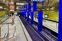 U-Bahnhof Münchner Freiheit nach der Neugestaltung