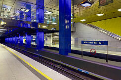 U-Bahnhof Münchner Freiheit nach der Neugestaltung