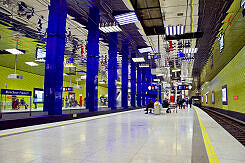 U-Bahnhof Münchner Freiheit nach der Neugestaltung