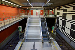 Östlicher Bahnhofskopf im U-Bahnhof Oberwiesenfeld