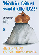 Plakat zur U2-Verlängerung zur Dülferstraße 1993