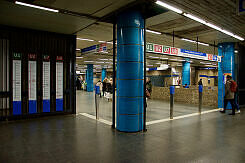 Sperrengeschoss im U-Bahnhof Sendlinger Tor vor dem Umbau