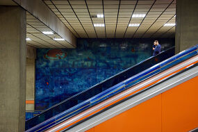 Majolika­fliesen im U-Bahnhof Scheidplatz