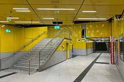 Neuer Querschlag unter der Sonnenstraße im U-Bahnhof Sendlinger Tor (U1/U2)