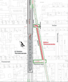 Lageplan des für die U9 zu erweiternden Bahnhof Theresienstraße