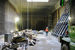 Wandbewehrung der Innenschale vor einer Bohrpfahlwand im U-Bahnhof Oberwiesenfeld