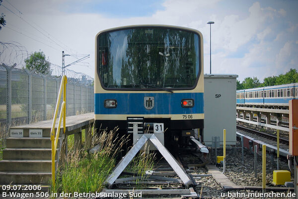 B-Wagen 506 in der Betriebsanlage Süd