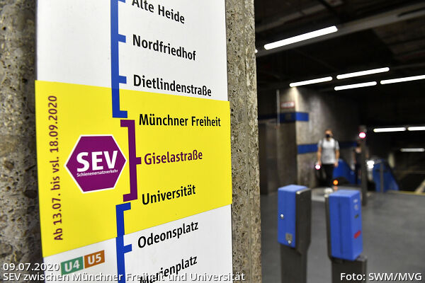 SEV zwischen Münchner Freiheit und Universität