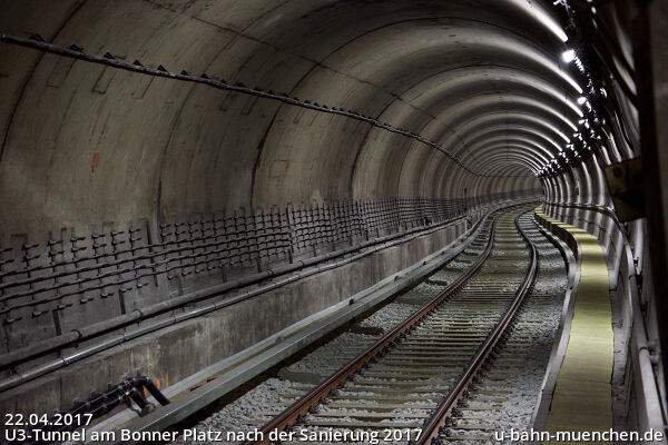 U3-Tunnel am Bonner Platz nach der Sanierung 2017