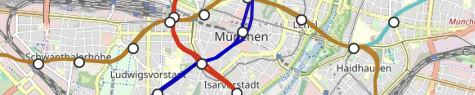 Darstellung der interaktiven U-Bahn-Karte