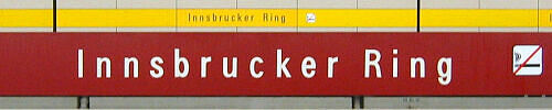 Stationsschild U-Bahnhof Innsbrucker Ring
