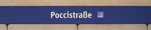 Stationsschild Poccistraße