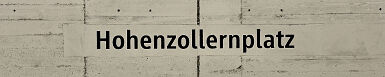 Stationsschild U-Bahnhof Hohenzollernplatz