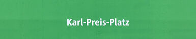 Stationsschild U-Bahnhof Karl-Preis-Platz