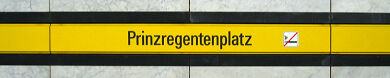 Stationsschild U-Bahnhof Prinzregentenplatz