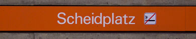Stationsschild U-Bahnhof Scheidplatz
