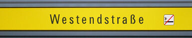 Stationsschild U-Bahnhof Westendstraße