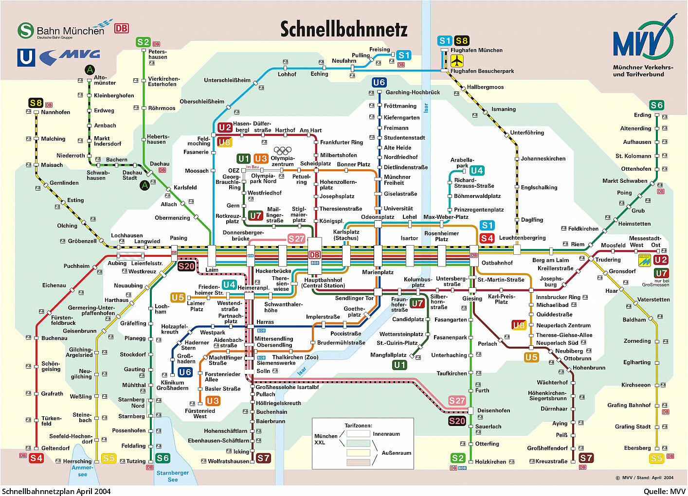 Pläne des von 1972 bis heute U