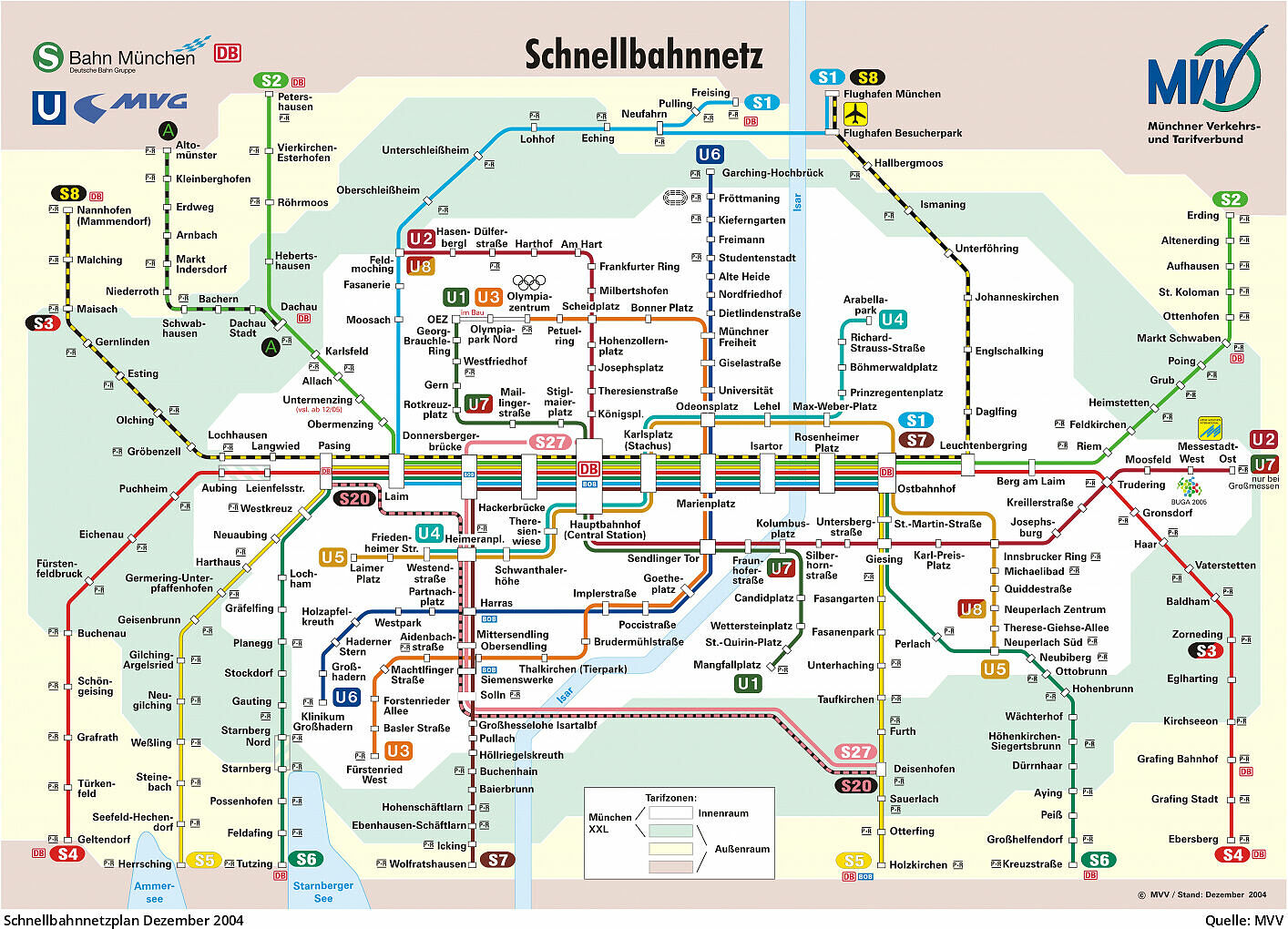 Pläne des von 1972 bis heute U