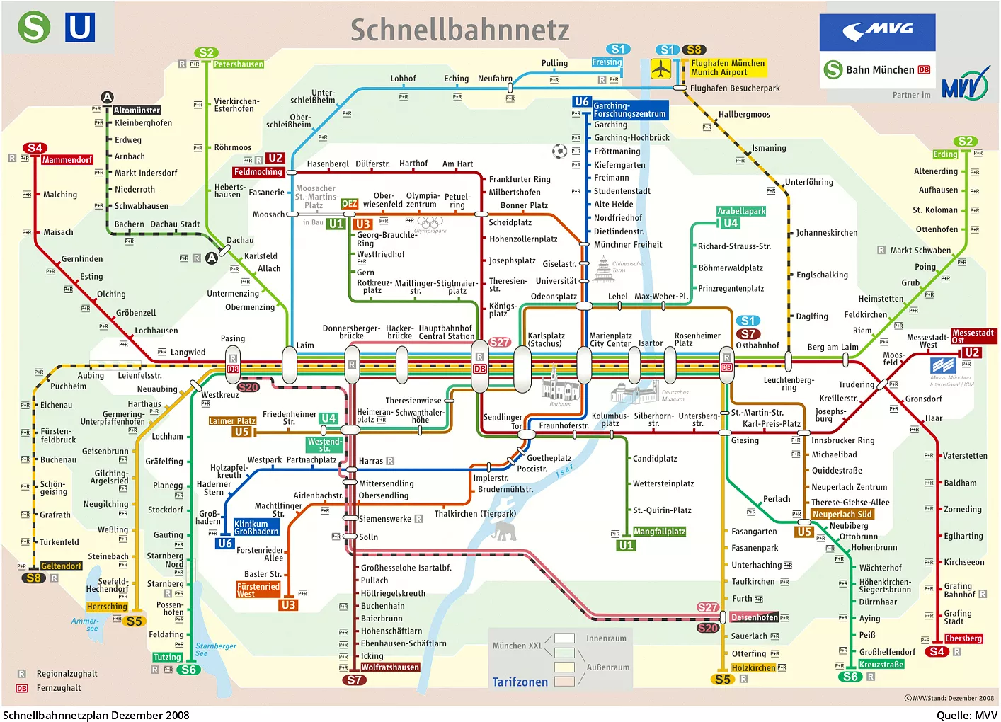 Plan zonen u-bahn münchen PLAN DER