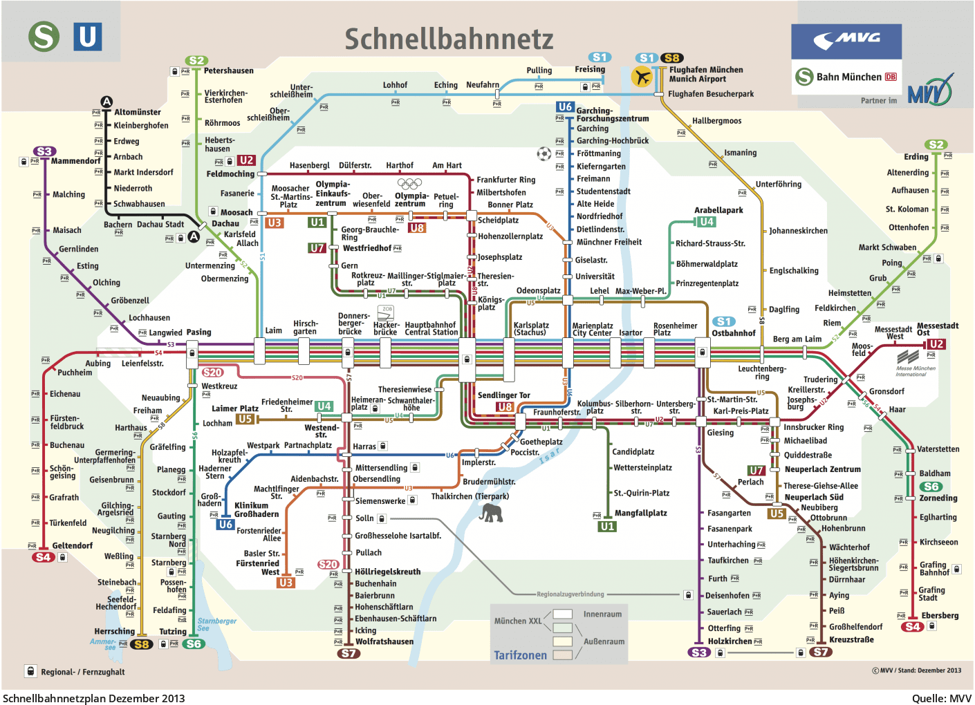 S Bahn Netz München Zonen
