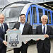 Erster C2-Zug der 3. Serie. Albrecht Neumann (Siemens Mobility), Ingo Wortmann (MVG), Konrad Schober (Regierungspräsident)