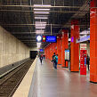 U-Bahnhof Giselastraße ohne Wand- und Deckenverkleidung