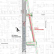 Lageplan des für die U9 zu erweiternden Bahnhof Theresienstraße