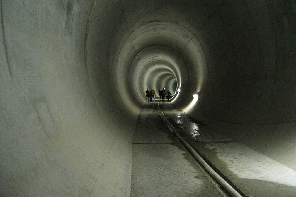 Tunnel zwischen den U-Bahnhöfen Oberwiesenfeld und Olympia-Einkaufszentrum im Rohbau